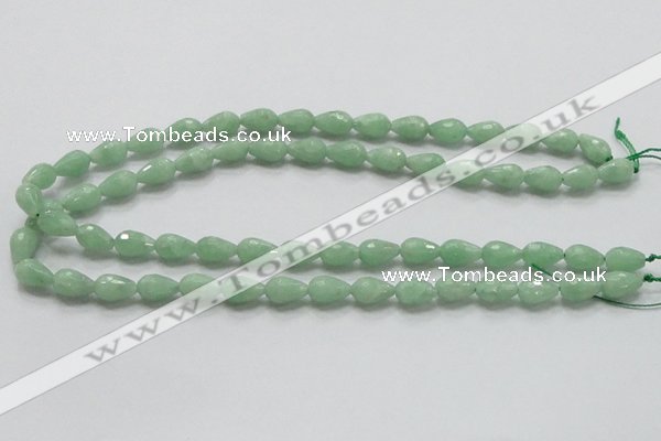 CBJ20 15.5 inches 8*12mm faceted teardrop jade beads wholesale