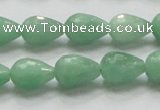 CBJ21 15.5 inches 10*14mm faceted teardrop jade beads wholesale