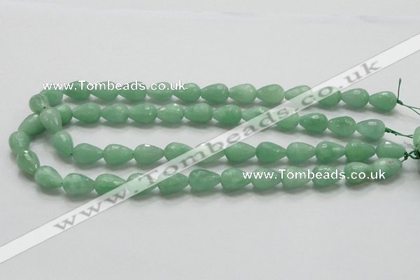 CBJ21 15.5 inches 10*14mm faceted teardrop jade beads wholesale