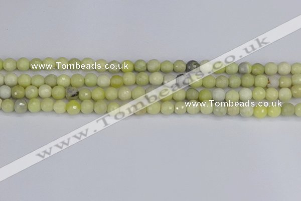 CBJ211 15.5 inches 6mm faceted round Australia butter jade beads