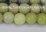 CBJ212 15.5 inches 8mm faceted round Australia butter jade beads