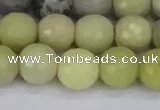 CBJ213 15.5 inches 10mm faceted round Australia butter jade beads