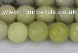 CBJ214 15.5 inches 12mm faceted round Australia butter jade beads