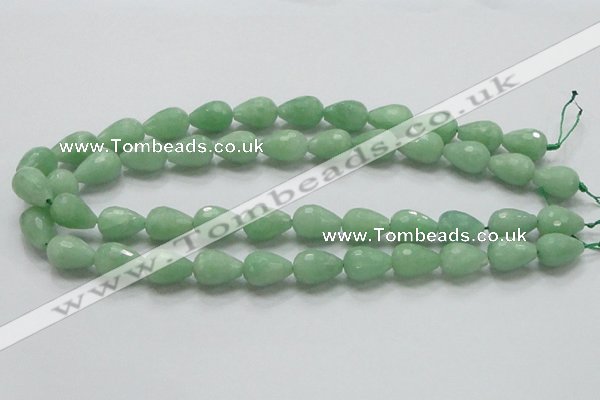 CBJ22 15.5 inches 12*16mm faceted teardrop jade beads wholesale