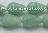 CBJ23 15.5 inches 13*22mm faceted teardrop jade beads wholesale