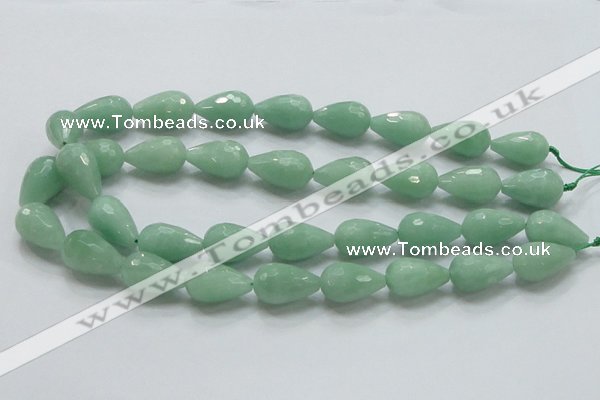 CBJ23 15.5 inches 13*22mm faceted teardrop jade beads wholesale