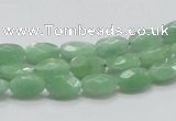 CBJ27 15.5 inches 6*10mm faceted oval jade beads wholesale