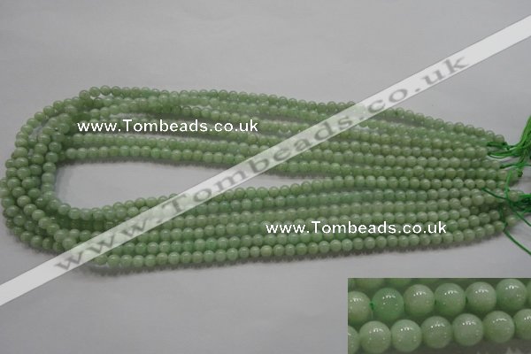 CBJ307 15.5 inches 4mm round A grade natural jade beads