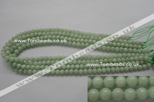 CBJ308 15.5 inches 6mm round A grade natural jade beads