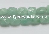 CBJ32 15.5 inches 10*10mm faceted square jade beads wholesale