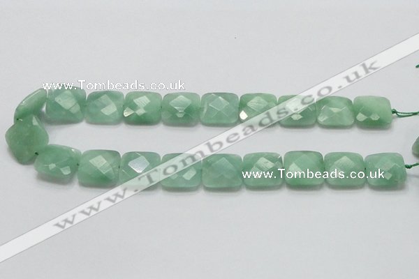 CBJ34 15.5 inches 20*20mm faceted square jade beads wholesale