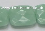 CBJ35 15.5 inches 30*30mm faceted square jade beads wholesale