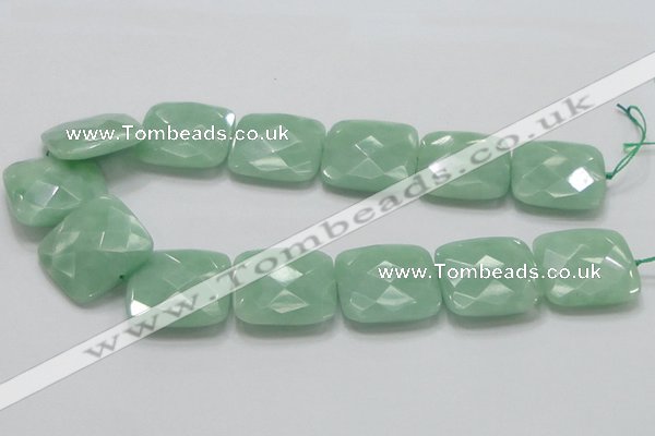 CBJ35 15.5 inches 30*30mm faceted square jade beads wholesale