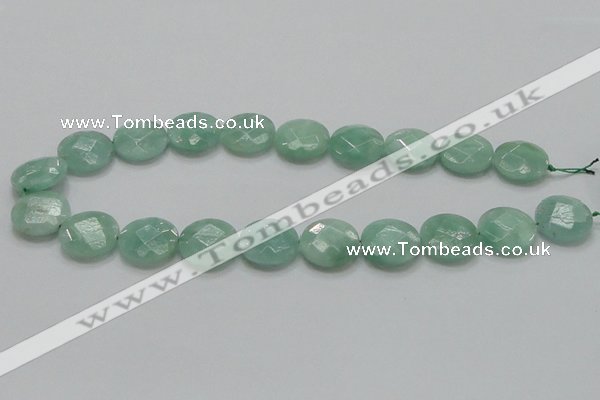 CBJ38 15.5 inches 20mm faceted flat round jade beads wholesale