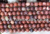 CBJ390 15.5 inches 6mm round brecciated jasper beads wholesale