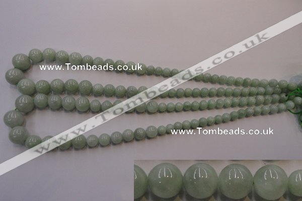 CBJ409 15.5 inches 6mm - 12mm round natural jade beads wholesale