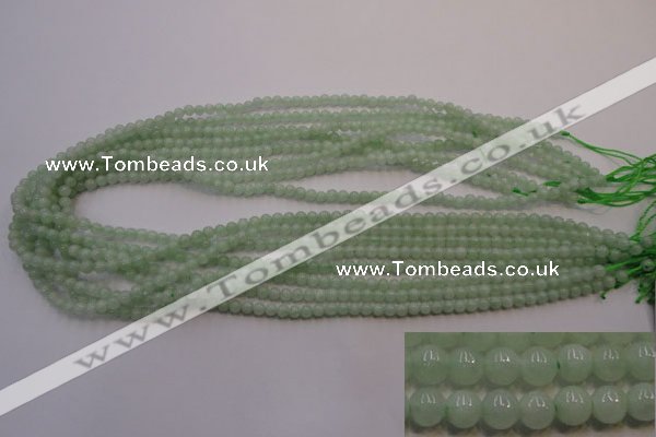 CBJ410 15.5 inches 4mm round natural jade beads wholesale