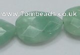 CBJ42 15.5 inches 22*30mm faceted teardrop jade beads