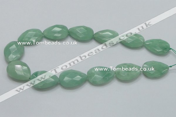 CBJ42 15.5 inches 22*30mm faceted teardrop jade beads