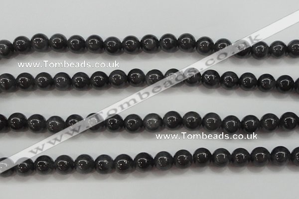 CBJ503 15.5 inches 8mm round black jade beads wholesale