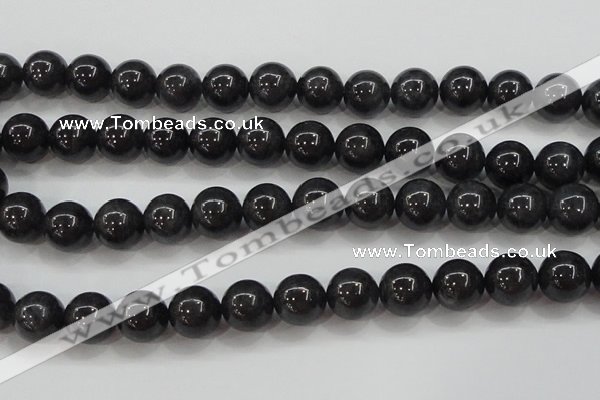 CBJ505 15.5 inches 12mm round black jade beads wholesale