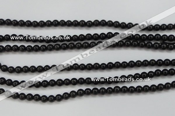 CBJ552 15.5 inches 6mm round Russian black jade beads wholesale