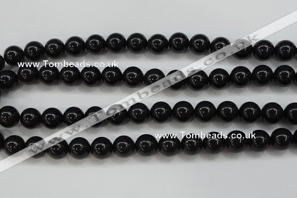 CBJ555 15.5 inches 12mm round Russian black jade beads wholesale