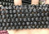 CBJ558 15.5 inches 6mm round black jade beads wholesale