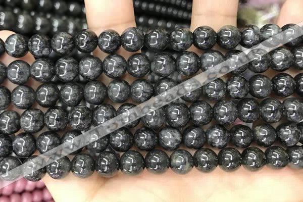 CBJ559 15.5 inches 8mm round black jade beads wholesale