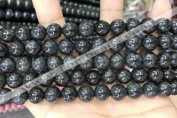 CBJ560 15.5 inches 10mm round black jade beads wholesale