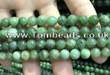 CBJ637 15.5 inches 8mm round Russian green jade beads wholesale