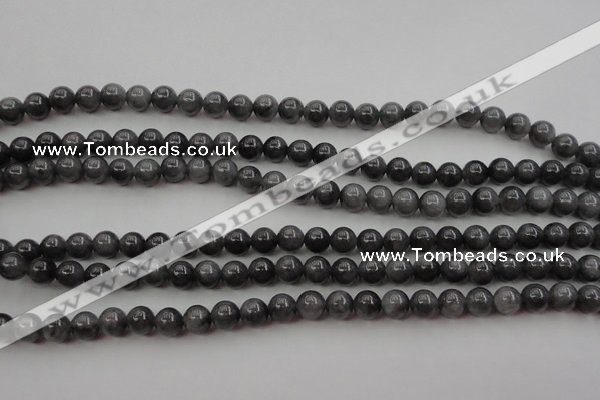 CBJ650 15.5 inches 6mm round black jade beads wholesale