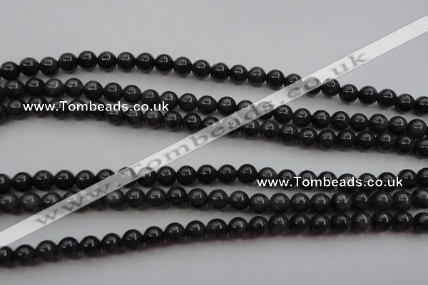 CBJ656 15.5 inches 6mm round black jade beads wholesale