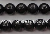 CBJ657 15.5 inches 8mm round black jade beads wholesale