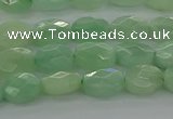 CBJ67 15.5 inches 6*8mm faceted oval jade gemstone beads