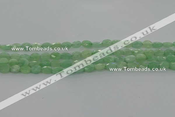 CBJ67 15.5 inches 6*8mm faceted oval jade gemstone beads