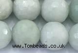 CBJ683 15 inches 10mm faceted round jade gemstone beads