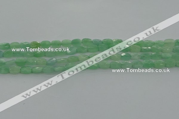 CBJ69 15.5 inches 6*8mm faceted rectangle jade gemstone beads