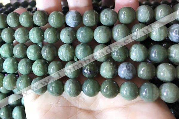 CBJ703 15.5 inches 10mm round green jade beads wholesale