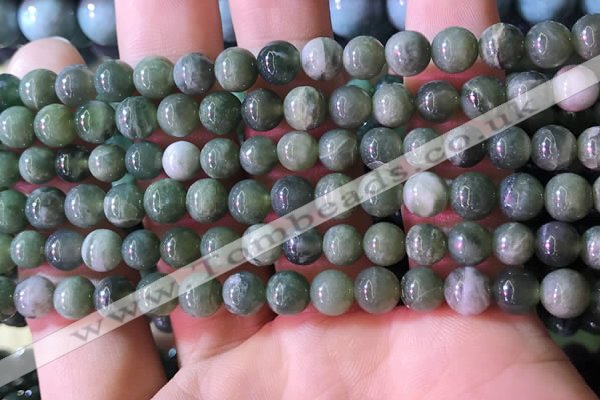 CBJ706 15.5 inches 6mm round green jade beads wholesale