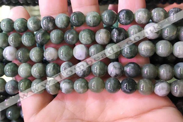 CBJ707 15.5 inches 8mm round green jade beads wholesale