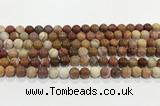 CBJ741 15.5 inches 8mm round petrified wood jade gemstone beads wholesale