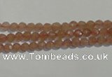 CBQ07 15.5 inches 4mm faceted round strawberry quartz beads
