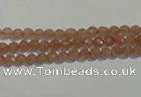 CBQ07 15.5 inches 4mm faceted round strawberry quartz beads