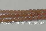CBQ08 15.5 inches 6mm faceted round strawberry quartz beads