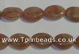 CBQ20 15.5 inches 10*14mm oval strawberry quartz beads wholesale