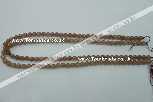 CBQ201 15.5 inches 6mm round strawberry quartz beads wholesale