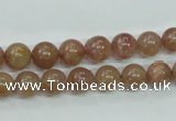 CBQ202 15.5 inches 8mm round strawberry quartz beads wholesale
