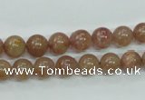 CBQ202 15.5 inches 8mm round strawberry quartz beads wholesale