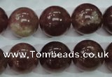 CBQ206 15.5 inches 16mm round strawberry quartz beads wholesale